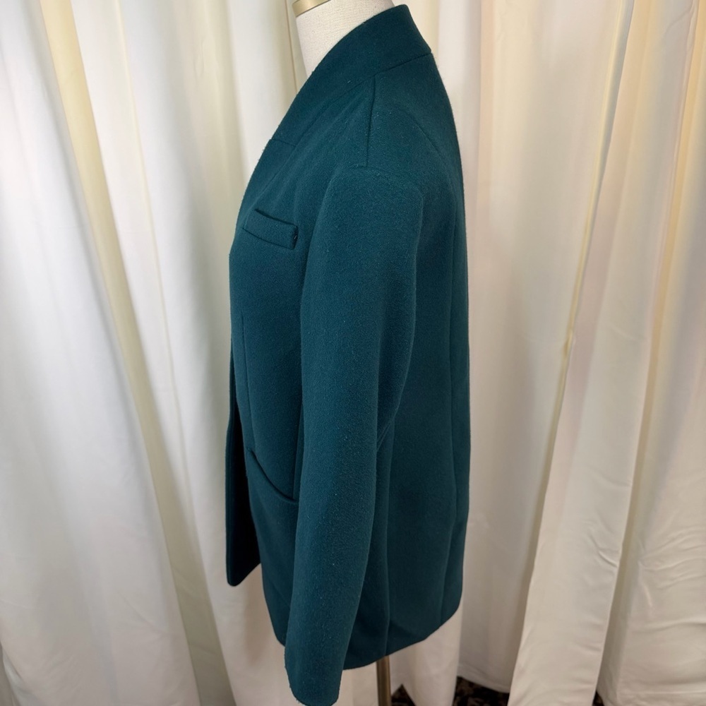 NWT Express Chic ‘Shawl Collar One Button Coat’ in Deep Teal Green Size XS - Picture 7 of 16